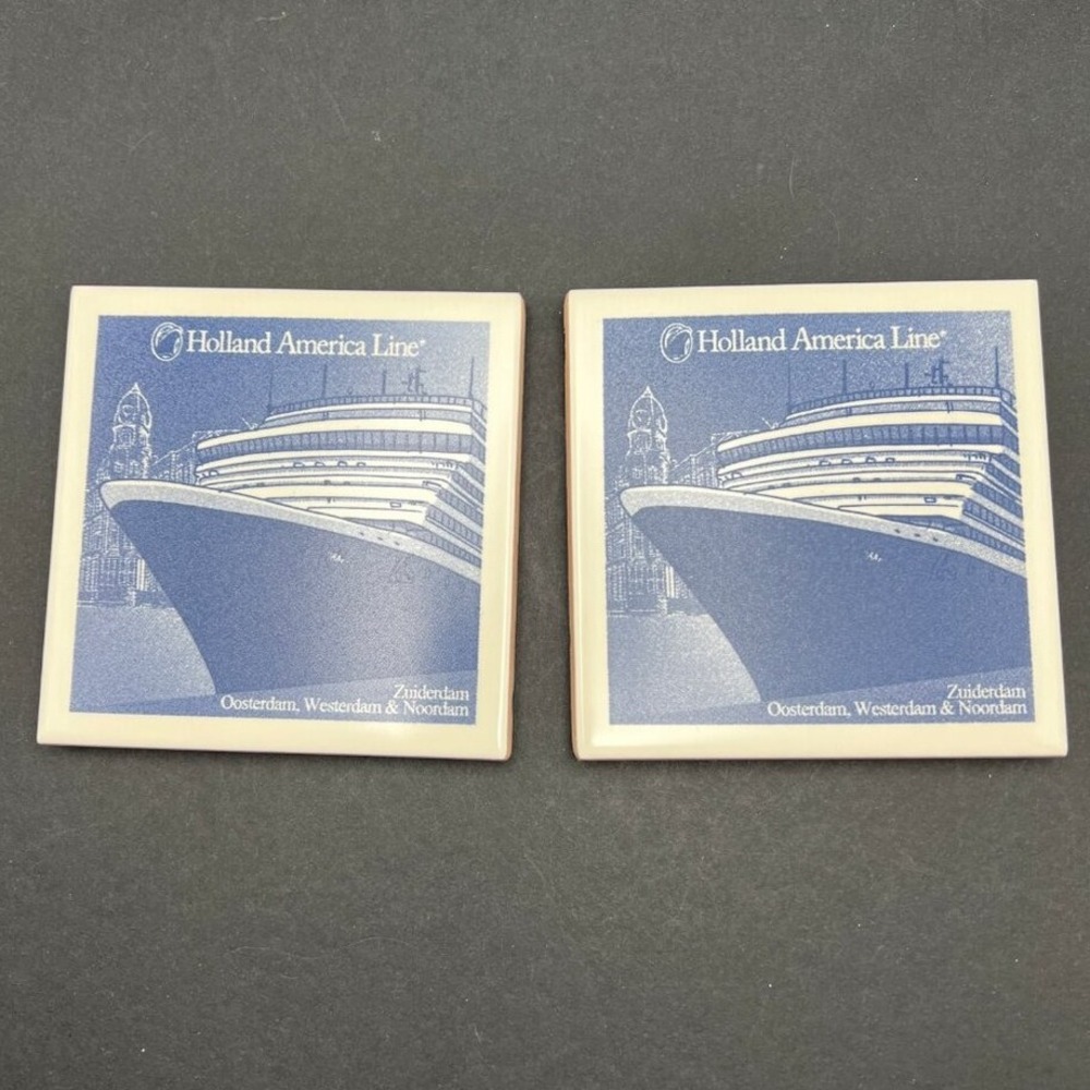 Two Holland America Cruise Lines Ship Coasters 4 Ships